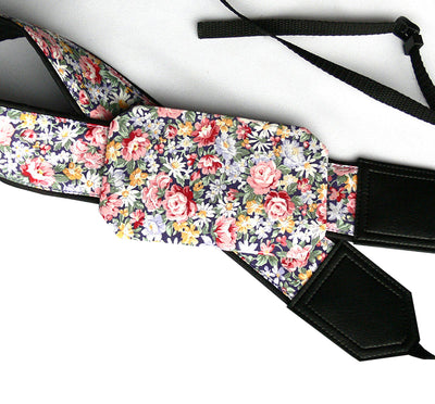 Flowers Camera Strap with a Pocket. Roses Camera Strap. DSLR / SLR Camera Strap. Photo Camera accessories.