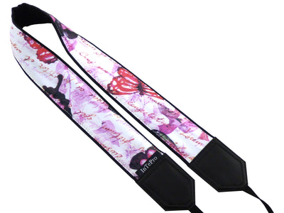 Butterfly camera strap with personalization. Photo accessory and great gift for photographers and travelers