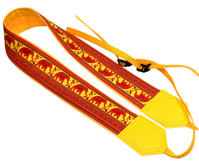 Camera strap with Lucky Elephant. Ethnic camera strap. DSLR / SLR Camera Strap. Photographer gift by InTePro