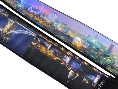 Camera strap with London view. London Skyline Photography.