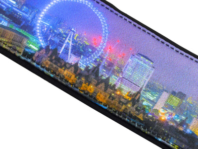 Camera strap with London view. London Skyline Photography.