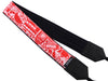 Personalized camera strap for tourists with London and UK symbols.