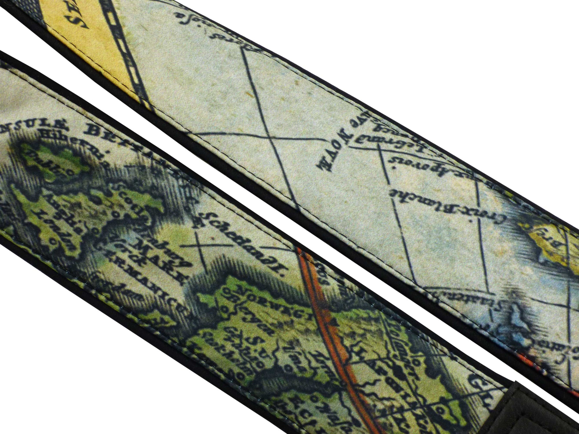 Personalized camera strap with Vintage Great Britain map design