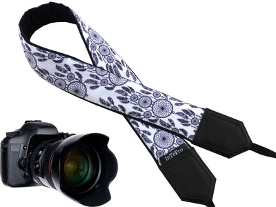 Dreamcatchers camera strap. DSLR / SLR accessories. Durable, light and padded camera strap by InTePros with personalization.