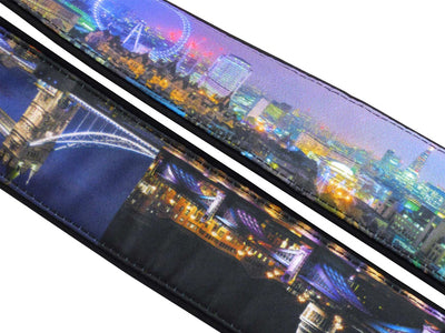 London City Guitar strap. London Skyline Photography. Guitar strap for acoustic, bass, solo guitars