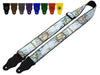 Guitar strap with world map design for electric, acoustic, bass and other guitars by InTePro
