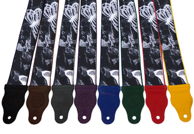 Guitar Strap with Butterfly design for bass, electric, acoustic and other guitars.