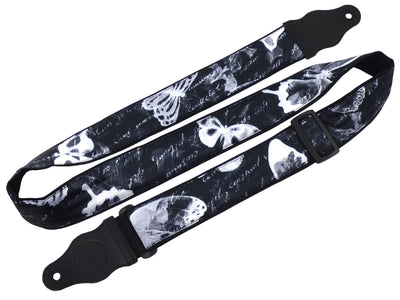 Guitar Strap with Butterfly design for bass, electric, acoustic and other guitars.