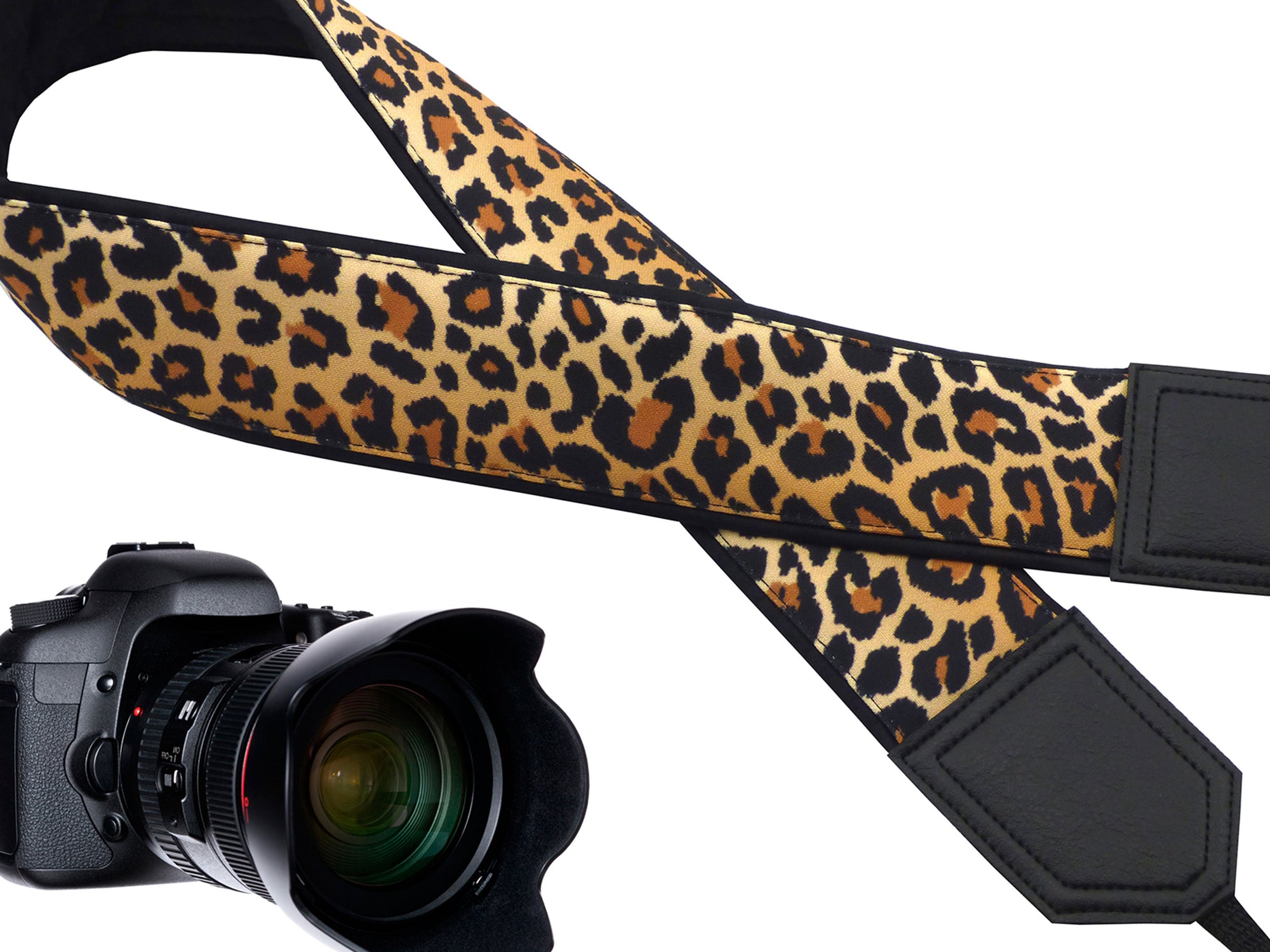 Personalized camera strap. Comfy and durable strap. Leopard Jaguar print camera strap for wild animal lovers. Best gift for photographers.