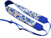 Camera strap Flowers. Blue and pink roses DSLR / SLR Camera Strap. Camera accessories. Durable, light and padded camera strap from InTePro