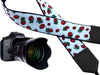 Ladybird camera strap with four leaf clovers. Light weight DSLR Camera Strap. Camera accessories by InTePro