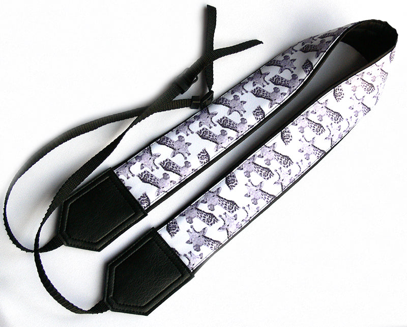 Giraffe camera strap. Black and white Camera strap. DSLR / SLR Camera Strap. Photographer accessory by InTePro