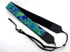 North America, Europe, Australia, South America map camera strap. Dark blue, lime. World map camera strap. Bright gifts for travelers!