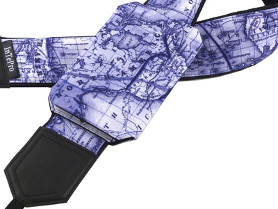 Personalized DSLR Camera Strap with North America, Europe, Asia map. World map camera strap. Cool gifts for travelers by InTePro