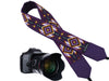 Personalized camera strap with native design. Purple / pink camera strap for most DSLR and SLR cameras. Photo accessory by InTePro.