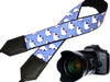 Soft and well-padded camera strap with personalization. Arctic birds - Penguin Design camera strap. Gift for photographer and traveller.