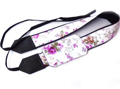 Flowers Camera strap.  Roses camera strap. Pink roses. DSLR / SLR Camera Strap. Camera accessories.