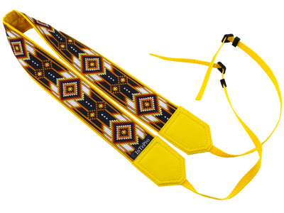 Personalized camera strap with padding and ethnic pattern. Great gift for photographer. Inspired by Native American.