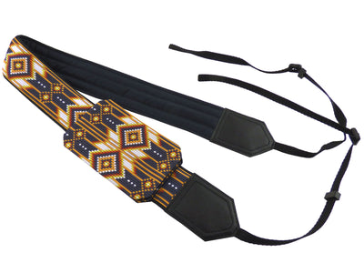 Personalized camera strap with padding and ethnic pattern. Great gift for photographer. Inspired by Native American.