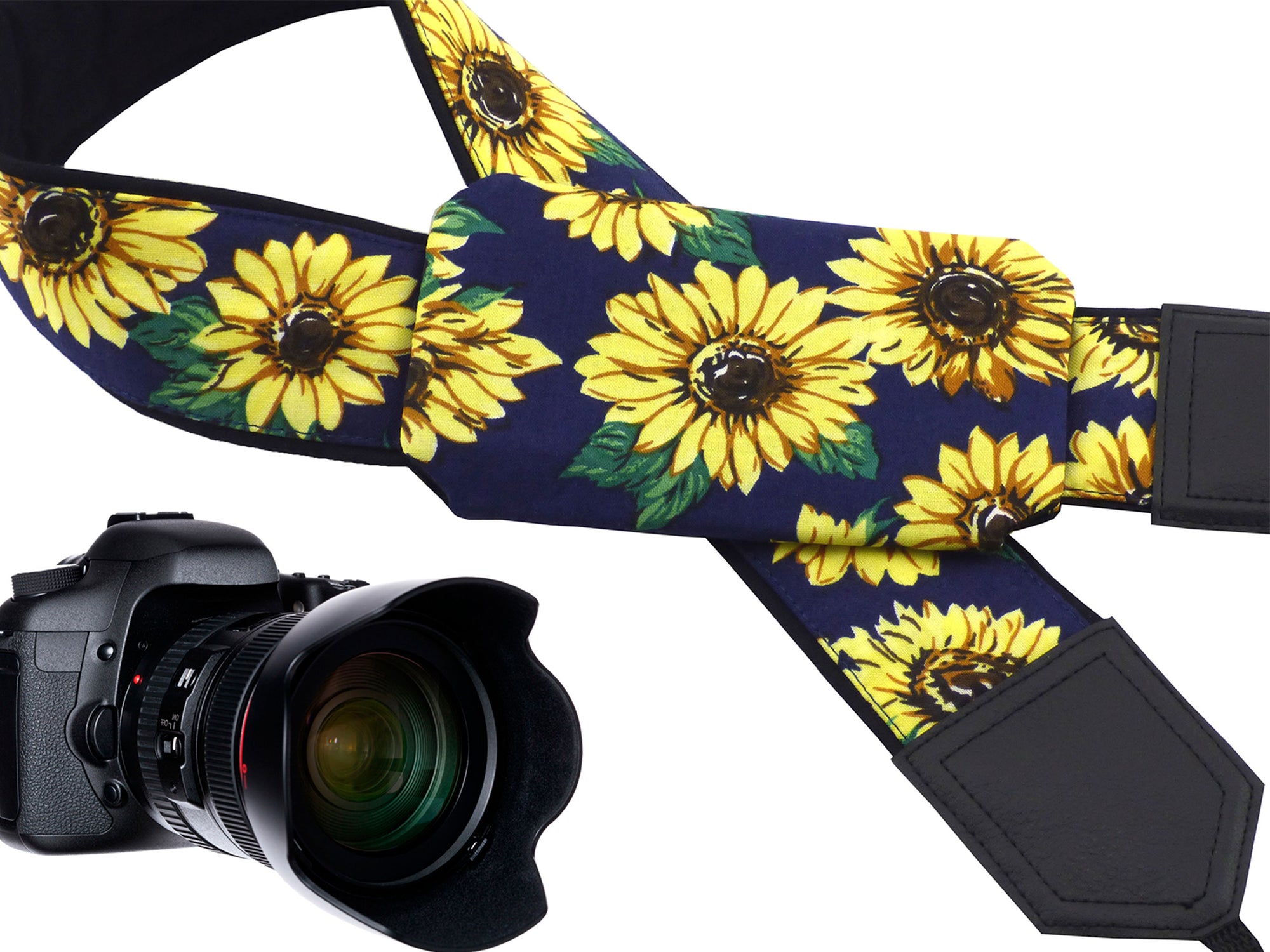 sunflower camera strap