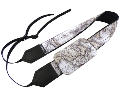 World map camera strap. Personalized camera strap. North America, Europe, Australia. SLR / DSLR Padded camera strap by InTePro