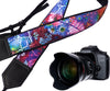 Floral camera strap. DSLR Camera Strap. Camera accessories. Yellow, colorful and bright camera strap.