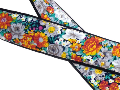 Flowers Camera strap. Personalized camera strap with flowers design. DSLR / SLR Camera Strap. Camera accessories by InTePro