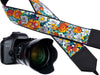 Flowers Camera strap. Personalized camera strap with flowers design. DSLR / SLR Camera Strap. Camera accessories by InTePro