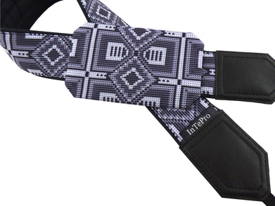 Personalized Camera strap. Photo accessories. DSLR / SLR camera strap. Grey Native pattern.