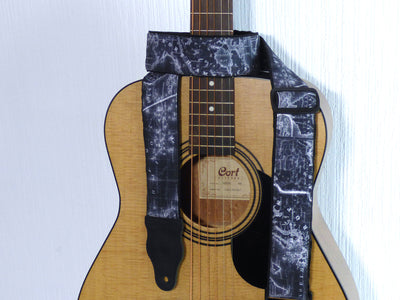 Guitar Strap with World  Map. Personalized Guitar Accessories for Guitar Lovers.