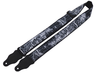 Guitar Strap with World  Map. Personalized Guitar Accessories for Guitar Lovers.