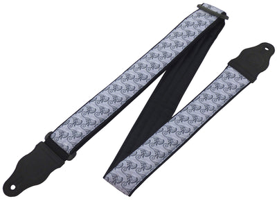 Guitar strap with Seahorses design for electric, acoustic, bass and other guitars