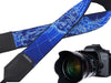 InTePro Camera Strap with Vintage Blue map design. Padded Camera Strap. Great gift for photographer and travelers.