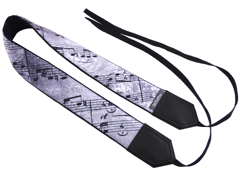 Personalized camera strap with music notes design. DSLR / SLR Camera Strap. Camera accessories by InTePro