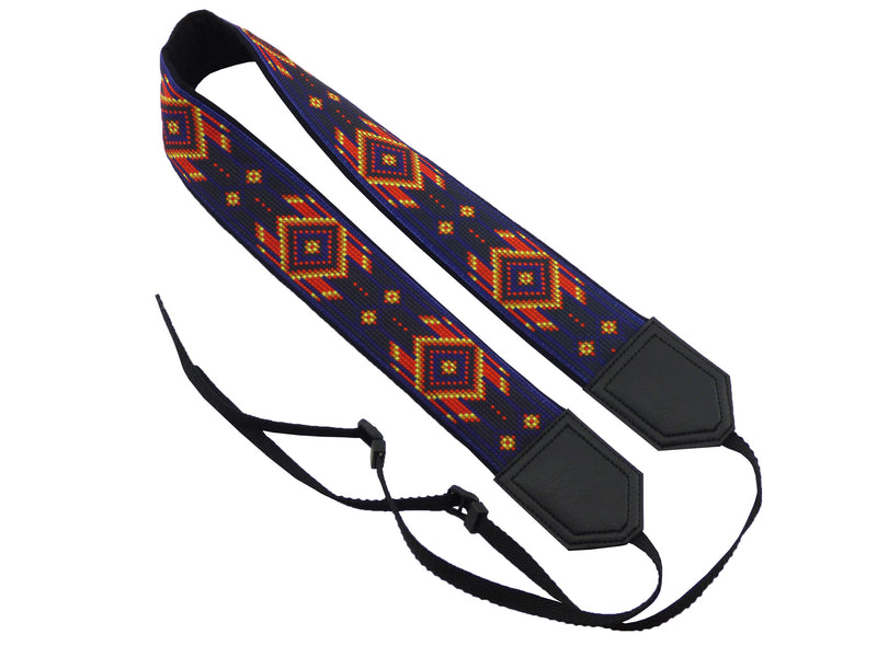 Personalized camera strap with native design. Purple camera strap for most DSLR and SLR cameras. Photo accessory by InTePro.