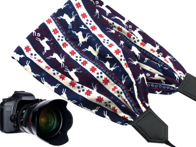 Deer scarf camera strap. Perfect Christmas gift idea!