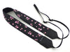 Flowers Camera strap. Black and pink camera strap. Polka dot camera strap. DSLR /SLR Camera Strap. Camera accessories.