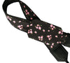 Flowers Camera strap. Black and pink camera strap. Polka dot camera strap. DSLR /SLR Camera Strap. Camera accessories.