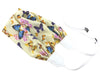 Colorful camera strap with flowers and butterflies.