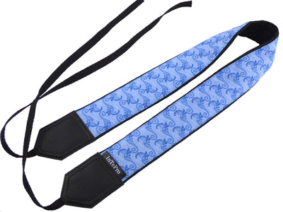 Personalized camera strap with Seahorses design for DSLR and SLR Cameras.